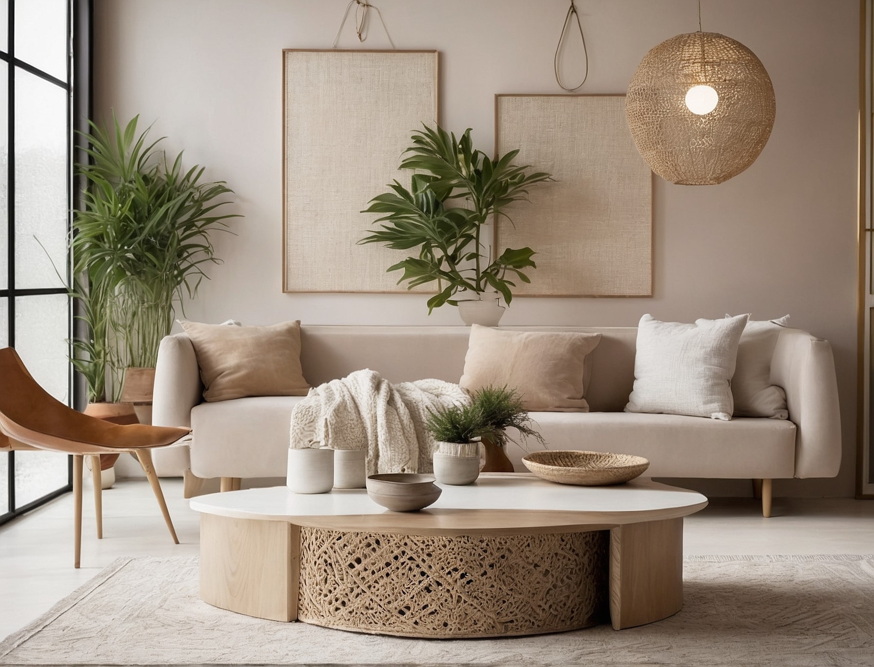 Decoración de interiores moderna y acogedora
